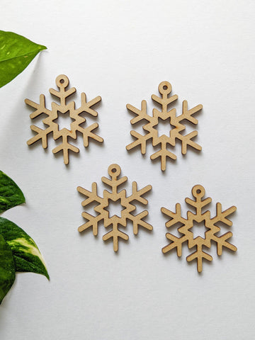Star Snowflake - MDF Cutout (Pack of 4)