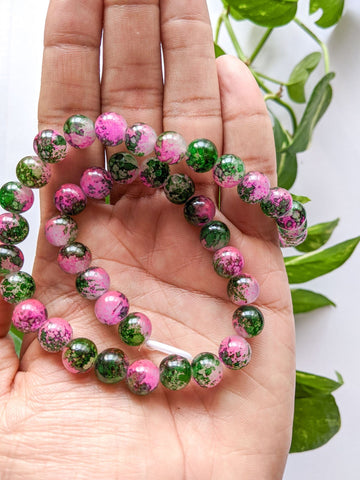 Succulent Shades - 10mm Marble Glass Beads