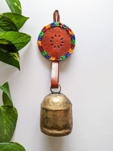 Tan Dhara - Leather Bell Hanging
