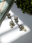 Tea Pot - Silver Oxidised Earrings