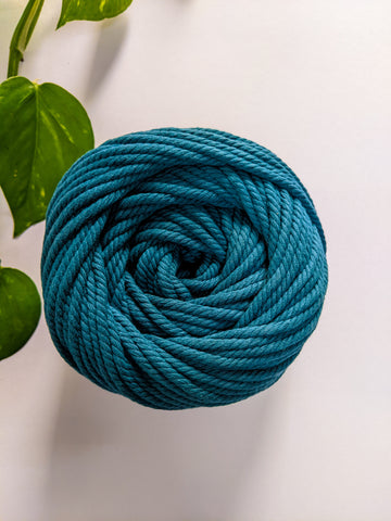 Teal Blue - 4mm Superior Plus Twisted Macrame