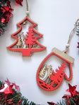 Tree & Glove - Reindeer Christmas Ornaments