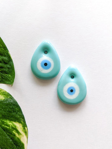Turquoise Drop (small) - Evil Eye Beads (Pack of 2)