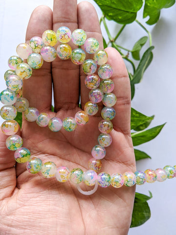 Unicorn Shades - 10mm Marble Glass Beads