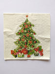 White Christmas Tree - Decoupage Napkin