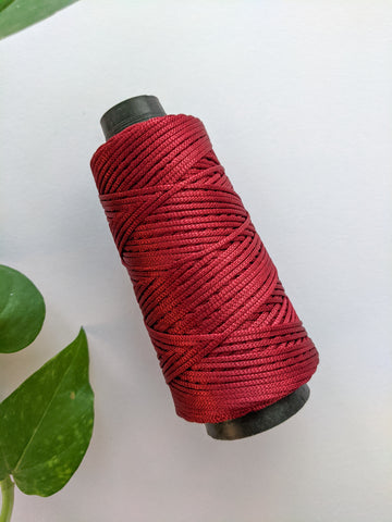 Wine - 1mm Braided Thread