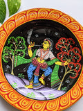 Yellow Bigul - Hand-painted Pattachitra Wall Plate