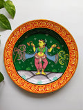 Yellow Manjeera - Hand-painted Pattachitra Wall Plate