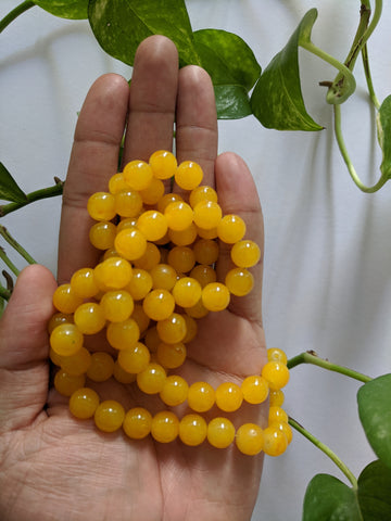 Yellow - 10mm Glass Beads - Craft Store of India
