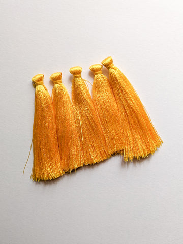Yellow - Silk Tassels (Pack of 5)